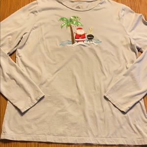 Gray L/S T Shirt Christmas Theme Size XL (16-18)
